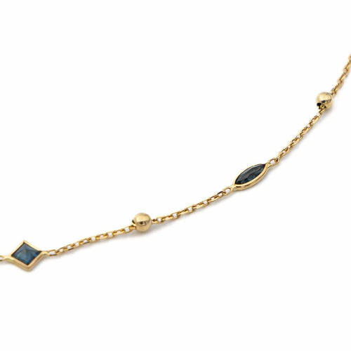Collier Collier Chaine Or jaune Saphir 58 Facettes 1654247CN