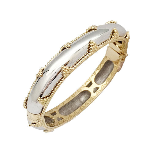 Bracelet Bracelet A.Reza en or blanc et or jaune. 58 Facettes 30723