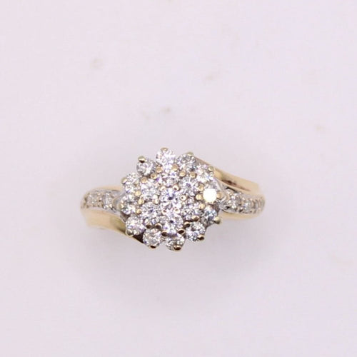 Bague Bague Fleur de Fiamants Or jaune 58 Facettes