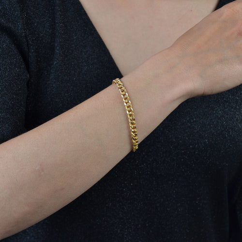 Bracelet Bracelet ancien maille gourmette or ciselé 58 Facettes 22-253