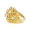 Bague 50 Bague dôme or jaune, platine et diamants. 58 Facettes 31340