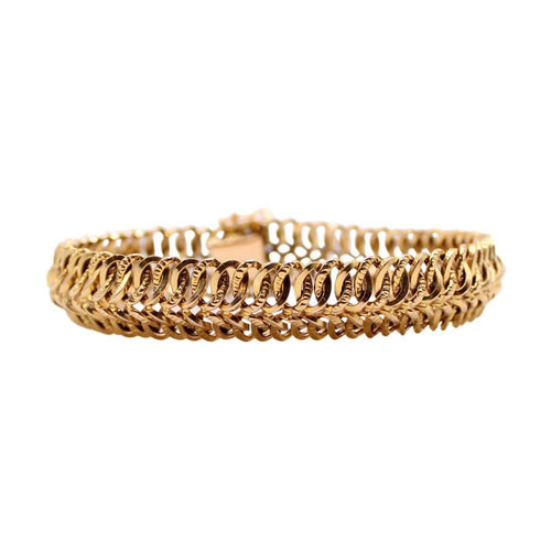 Bracelet Bracelet style maille américaine or jaune 58 Facettes