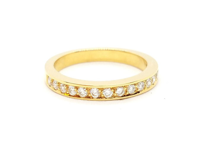 Bague 53 Bague Alliance Or jaune Diamant 58 Facettes 578768RV