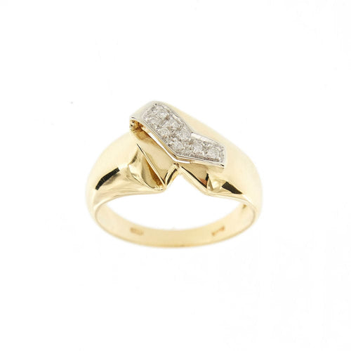 Bague 56 Bague bicolore diamants 58 Facettes 32713