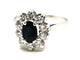 Bague 60 Bague Fleur Or blanc Saphir 58 Facettes 1638626CN