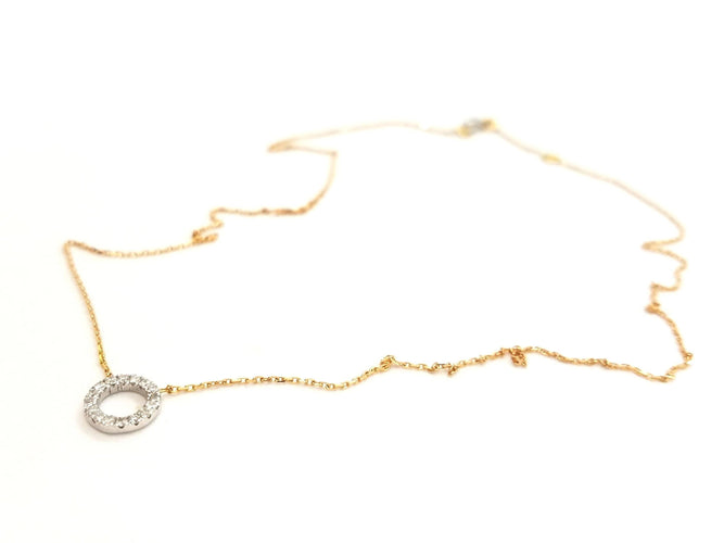 Collier Collier Or rose Diamant 58 Facettes 579195RV