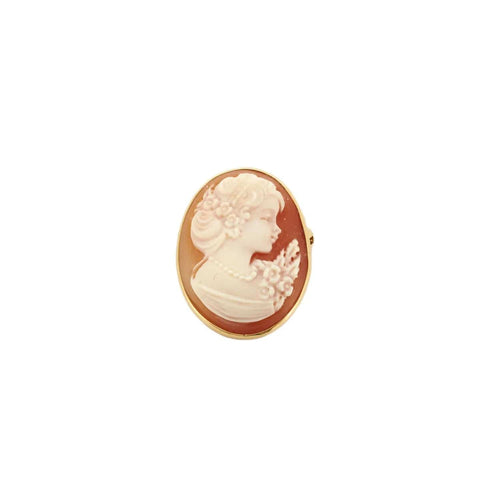 Pendentif Pendentif-Broche Or jaune Camée sur Agate 58 Facettes BO/230089