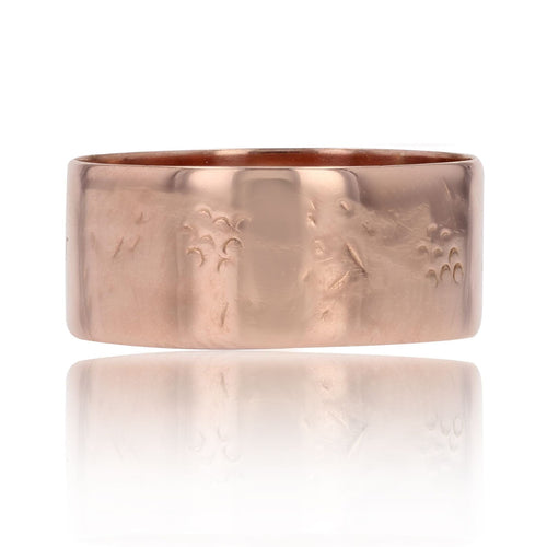 Bague 55 Alliance ancienne large or rose 58 Facettes 16-271