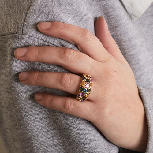 Bague 51 CHAUMET - Bague Saphirs de couleur 58 Facettes