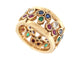 Bague 54 CARTIER - Bague "Rivière" or jaune, diamants, saphirs, rubis & émeraudes 58 Facettes 245801