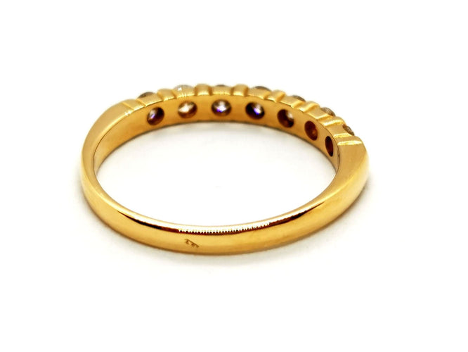 Bague 55 Bague Demie alliance Or jaune Diamant 58 Facettes 1292390CN