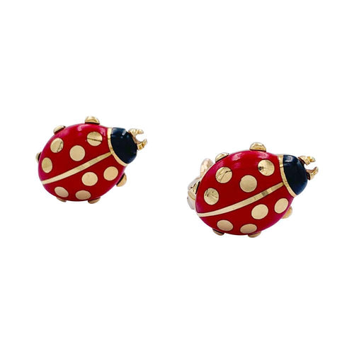 Boucles d'oreilles Boucles d'oreilles Cartier, "Coccinelles", or jaune, émail. 58 Facettes 32315