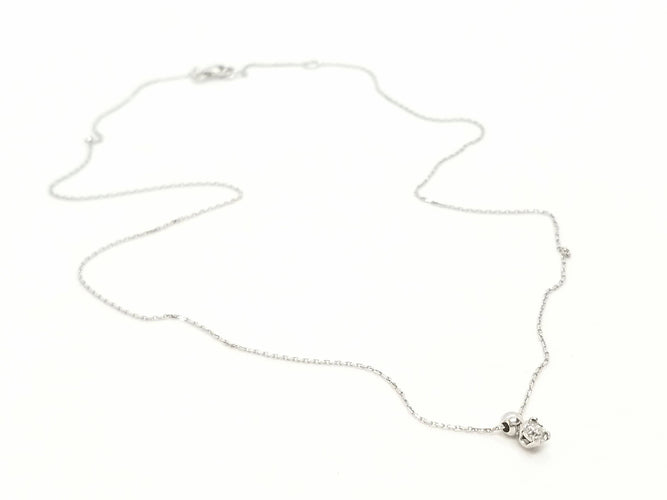 Collier Collier Chaîne + pendentif Or blanc Diamant 58 Facettes 579137RV
