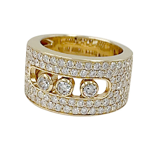 Bague 49 Bague Messika, "Move Joaillerie Pavée", or jaune, diamants 58 Facettes 32161