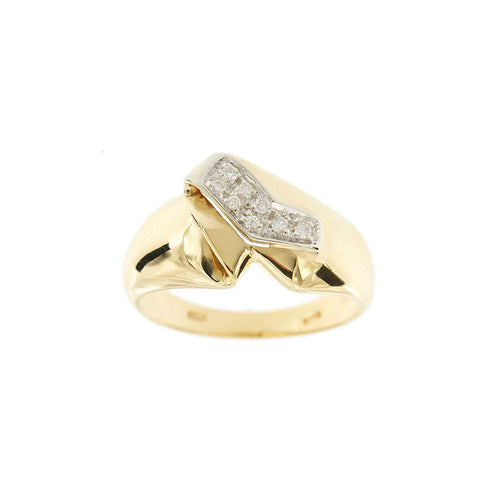 Bague 56 Bague bicolore diamants 58 Facettes 32713