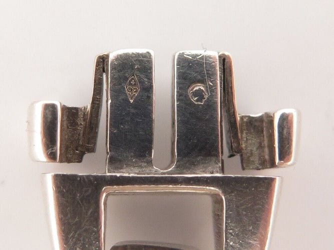Bracelet vintage bracelet HERMES cassiopee 19 cm argent 925 & saphir blanc 58 Facettes 253329