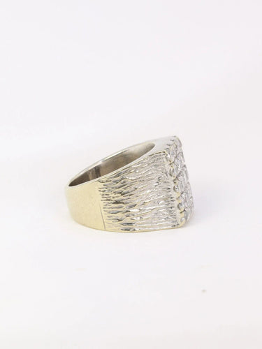 Bague Bague Chevalière vintage pavage diamants 58 Facettes J12