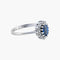 Bague Saphirs / Or Blanc / 48 BAGUE Marguerite « FLEUR » OR & SAPHIR 58 Facettes BO/220062