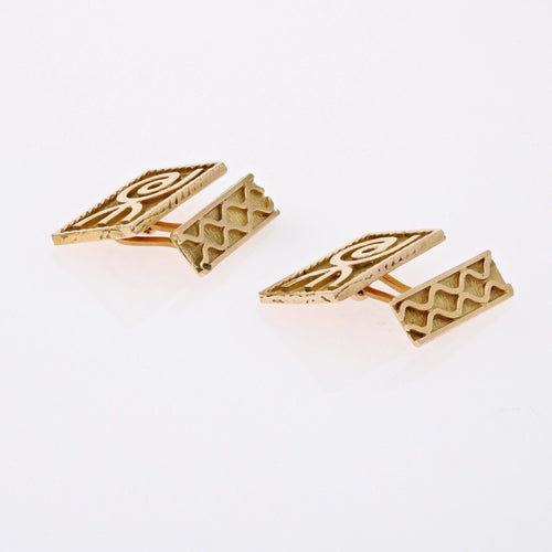 Boutons de manchette Boutons de manchette vintage or 58 Facettes CV64