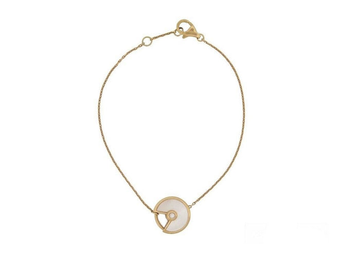 Bracelet bracelet CARTIER amulette nacre xs 15-16 or jaune 18k 58 Facettes 258035