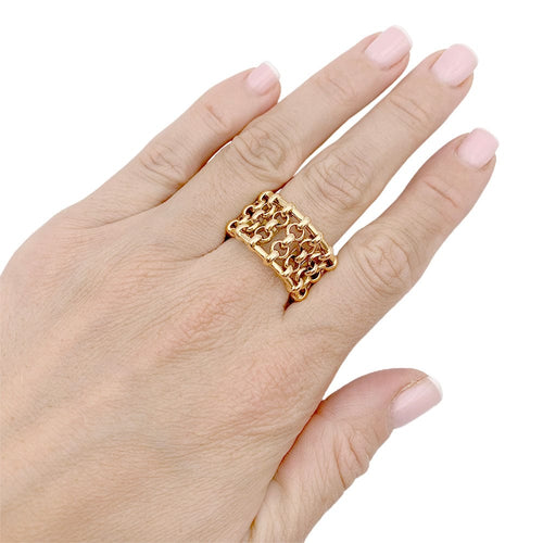 Bague 56 Bague bandeau Chanel or jaune. 58 Facettes 33097
