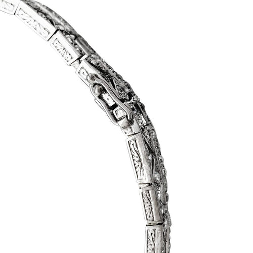 Bracelet Bracelet Art Déco en platine, or blanc et diamants. 58 Facettes 30956