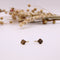 Boucles d'oreilles Boucles d’oreilles dormeuses 2 ors motif losange 58 Facettes