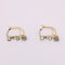 Boucles d'oreilles Dormeuses, trilogie de diamants 58 Facettes