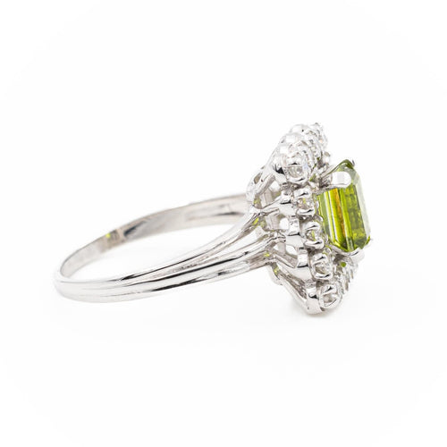 Bague 55 Bague Or blanc  Péridot 58 Facettes 1613467CN