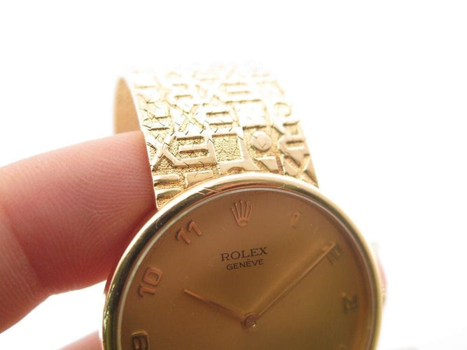 Montre vintage montre ROLEX cellini 4934 32 mm mecanique en or jaune 18k 58 Facettes 253474