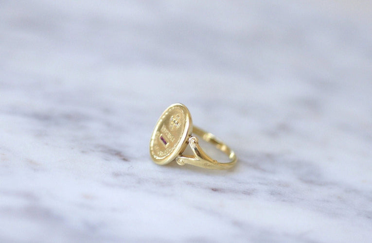 Bague Bague ancienne A.AUGIS 58 Facettes