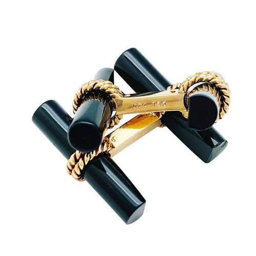 Boutons de manchette Boutons de manchette Van Cleef & Arpels en or jaune et onyx. 58 Facettes 31016