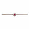 Broche Broche Arte Déco en 2 ors, rubis synthétique sur tête ronde 58 Facettes