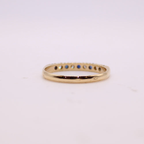 Bague Alliance diamants, saphirs 58 Facettes