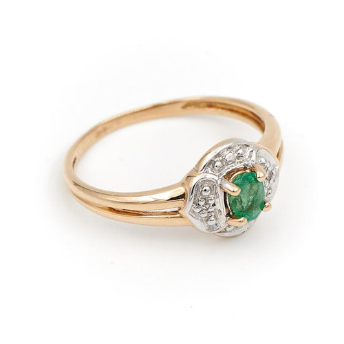 Bague 47 Bague Or jaune Emeraude 58 Facettes 1732353CN