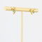 Boucles d'oreilles Puces d'oreilles or jaune émeraude d'occasion 58 Facettes 19-319