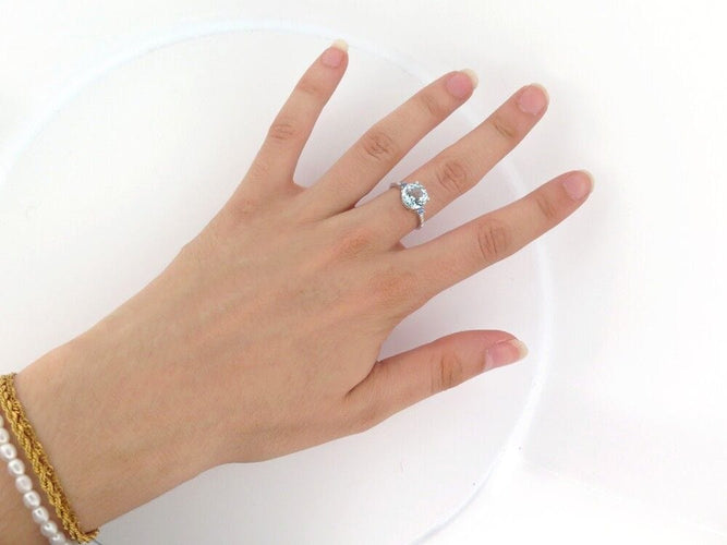 Bague 53 bague ISABELLE LANGLOIS macaron r503 53 or blanc 18k diamant 58 Facettes 254239