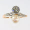 Bague 58 Bague Toi & Moi diamants et perle 58 Facettes 22327-0067