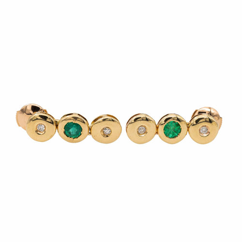 Boucles d'oreilles Boucles d'oreilles Pendantes Or jaune Emeraude 58 Facettes 2551622CN
