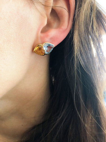 Boucles d'oreilles Boucles d'oreilles en or jaune et pierres fines 58 Facettes