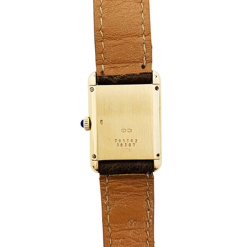 Montre Montre Baume & Mercier, "Tank", en or jaune. 58 Facettes 30203