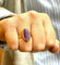 Bague 56 Bague vintage or jaune 18 carats et jade lavande 58 Facettes