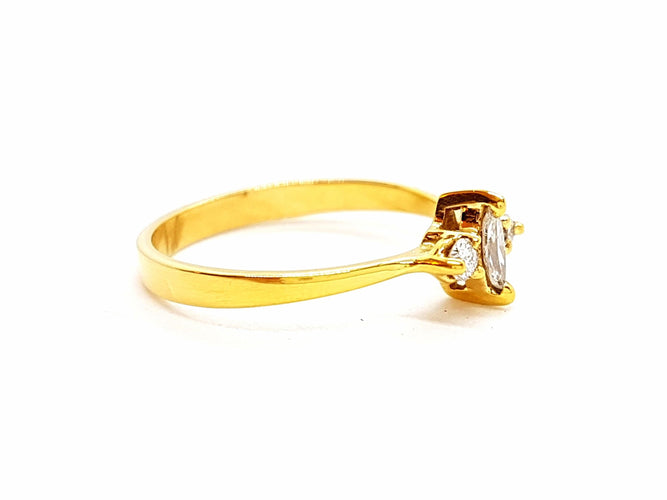 Bague 55 Bague Or jaune Diamant 58 Facettes 06320CD