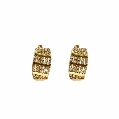 Boucles d'oreilles BOUCLES D'OREILLES "EVA" OR & ZIRCONIUMS 58 Facettes BO/230090