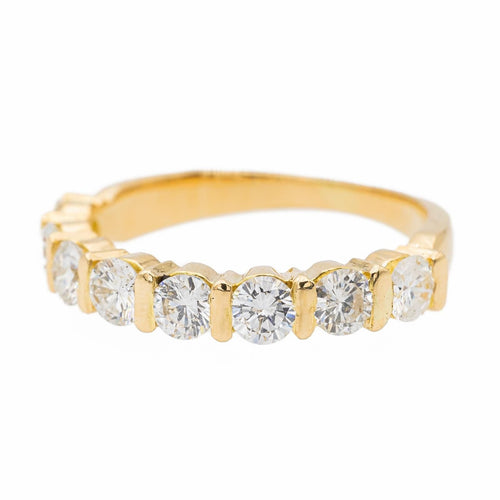 Bague 52 Bague Demi alliance Or jaune Diamant 58 Facettes 2686812CN
