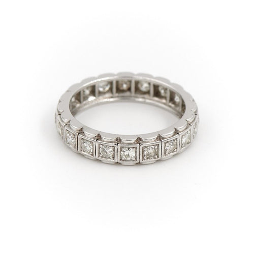 Bague 52 Bague Alliance Or blanc Diamant 58 Facettes 1680628CN