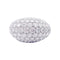 Bague 56 Bague dôme, or blanc, diamants. 58 Facettes 32892