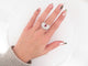 Bague 61 bague coeur sertie de 65 diamants 1.62ct & 1 rubis 61 en or blanc 58 Facettes 258508