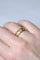 Bague jonc victorienne en or jaune 18Kt et trois diamants 58 Facettes