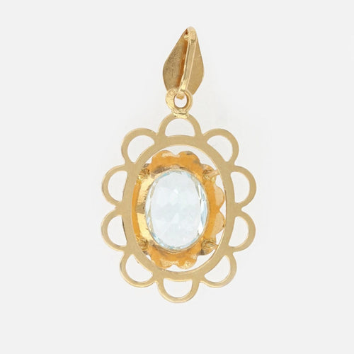 Pendentif Pendentif fleur aigue marine 58 Facettes 21-356